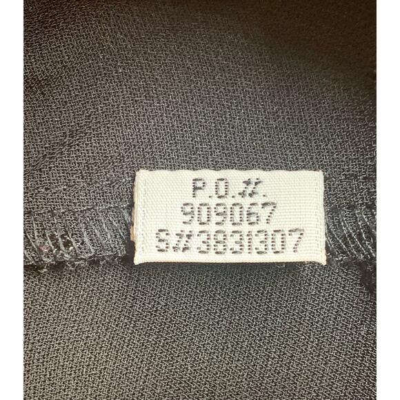 Joanna Blouse Womens Medium Black Button Up Polyester 3/4 Sleeve No Pocket Shirt - Picture 13 of 13